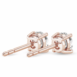 Solitaire Four Prong Round Cut Earrings - TAYLOR KOM_925 Sterling Silver