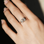 Toi et Moi Emerald Cut & Pear Cut Engagement Ring - TAYLOR KOM_925 Sterling Silver